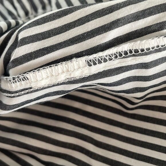 ZARA Woman Premium Denim Collection off-the-shoulder flounced dress raw‎ hem M - Picture 8 of 11